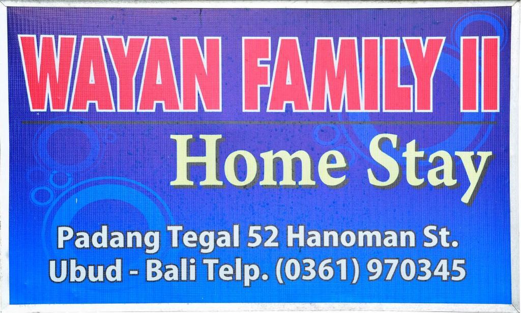 Wayan Family II Homestay Ουμπούντ Εξωτερικό φωτογραφία